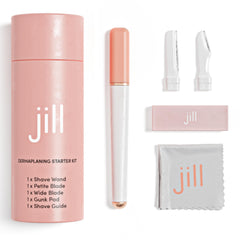 JILL Dermaplane Trial Kit shave wand close-up for precise facial exfoliation