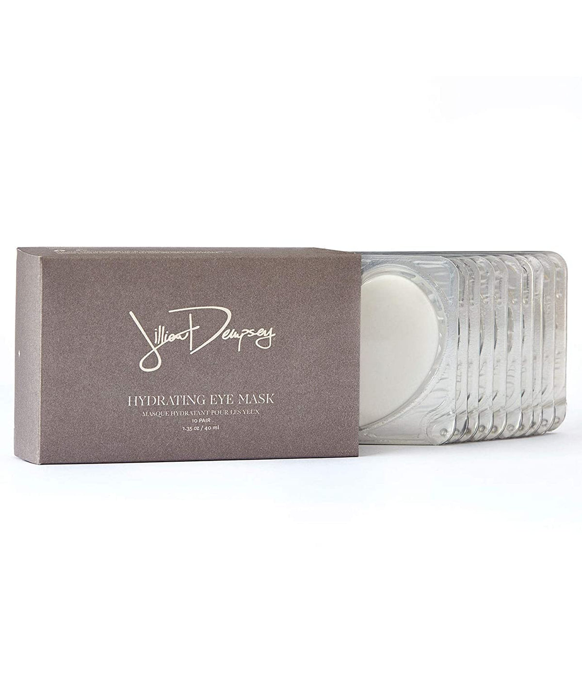 Jillian Dempsey Eye Masks packaging showcases premium, convenient sachets for hydration