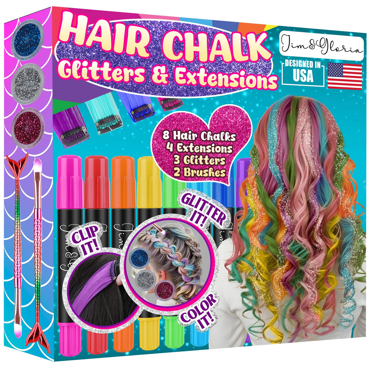 Jimgloria dustless hair chalk colors for vibrant temporary color with easy washout