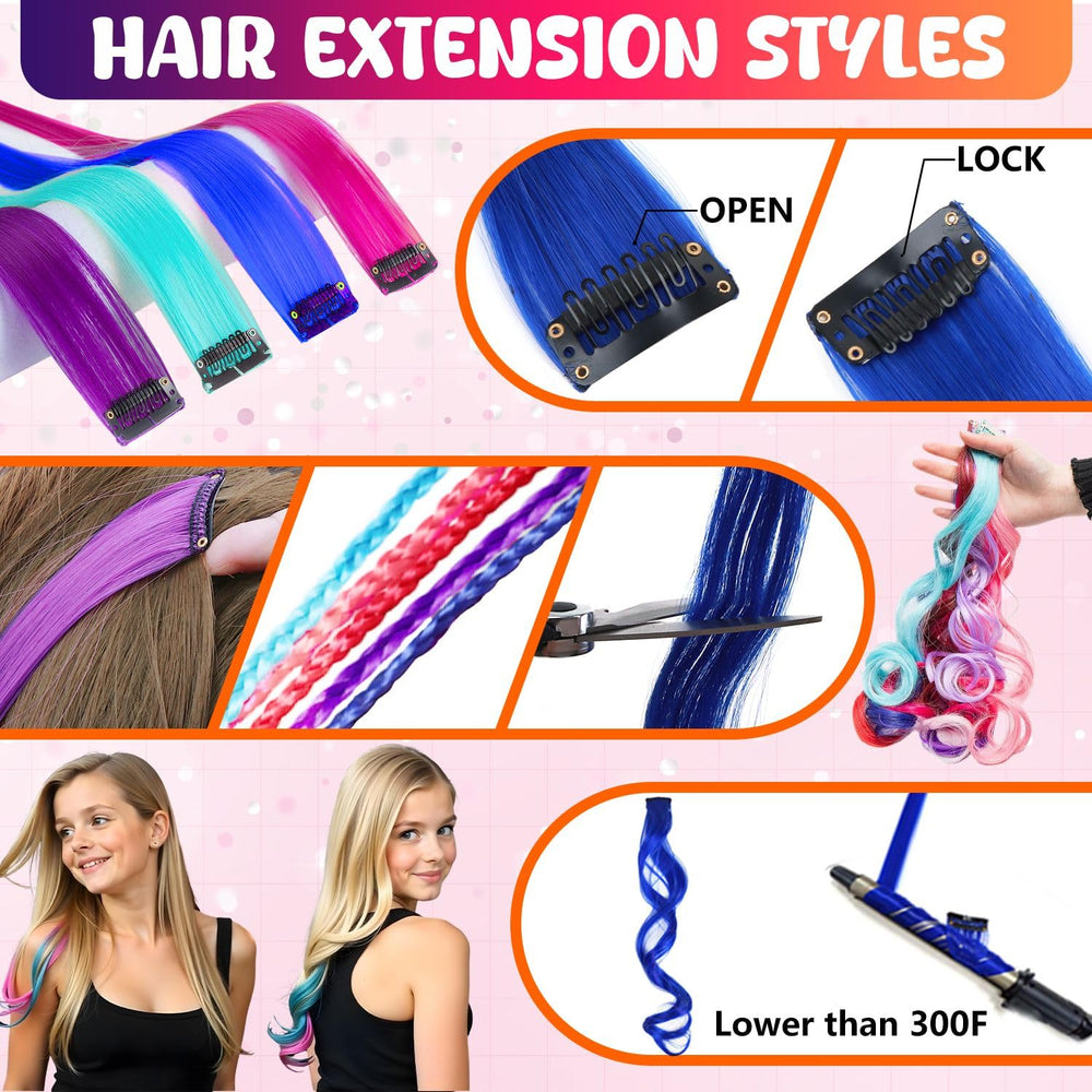 Jimgloria washable hair chalk application for easy color trial