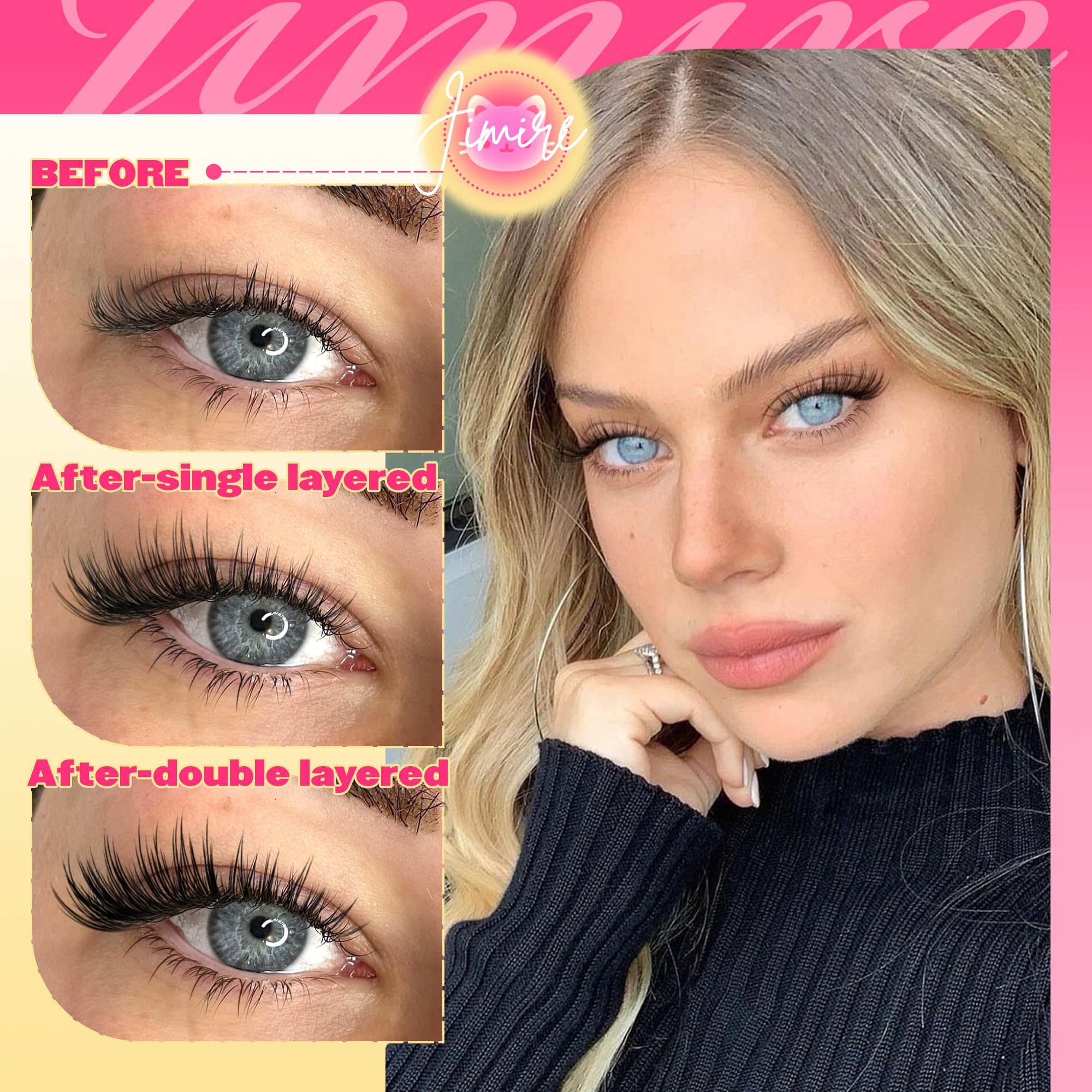 JIMIRE Venus Lash Remover image highlighting gentle, oil-based cleansing for lashes.