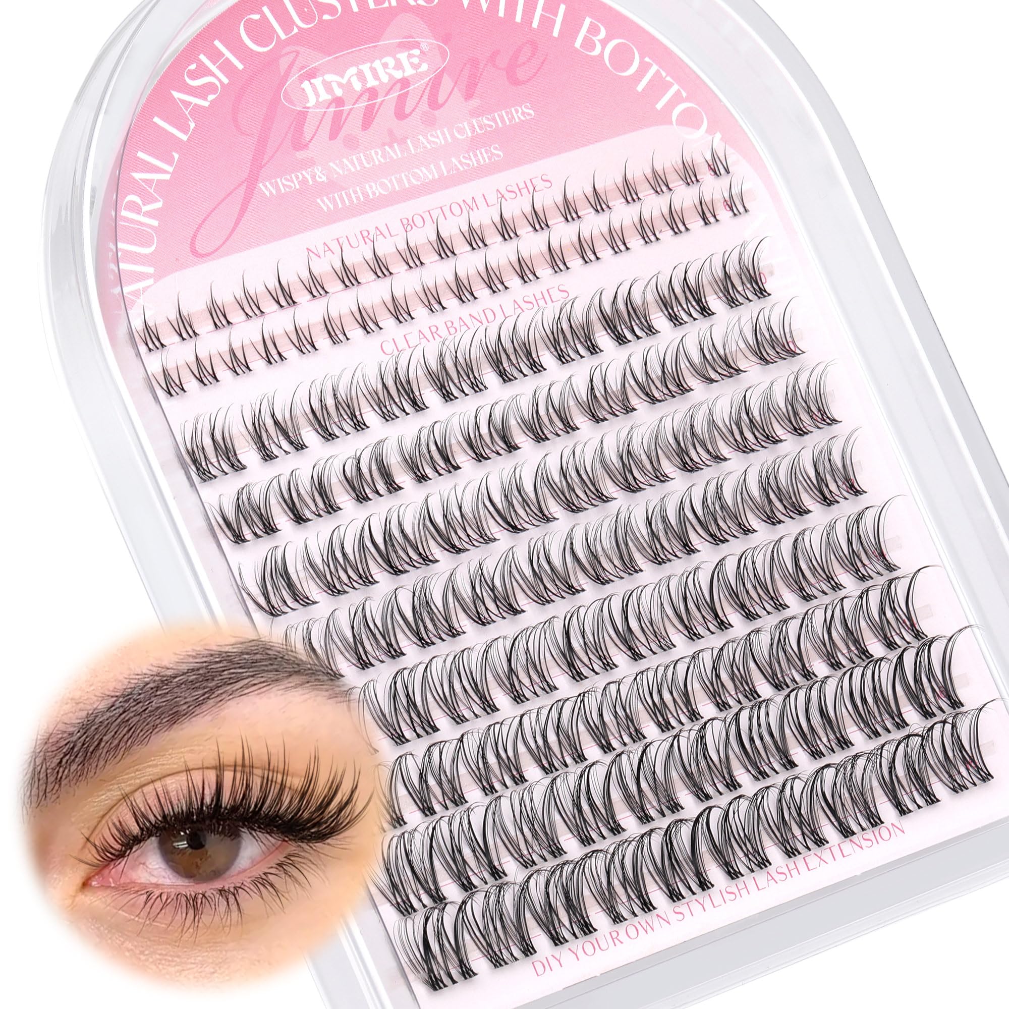 JIMIRE Venus Lash Clusters Travel-Ready image ideal for vacations.
