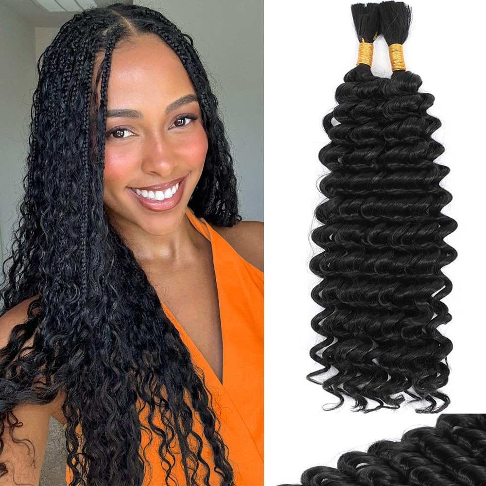 Jinhui braiding hair mix deep wave 18inch pack shows natural texture for quick, stylish braids.