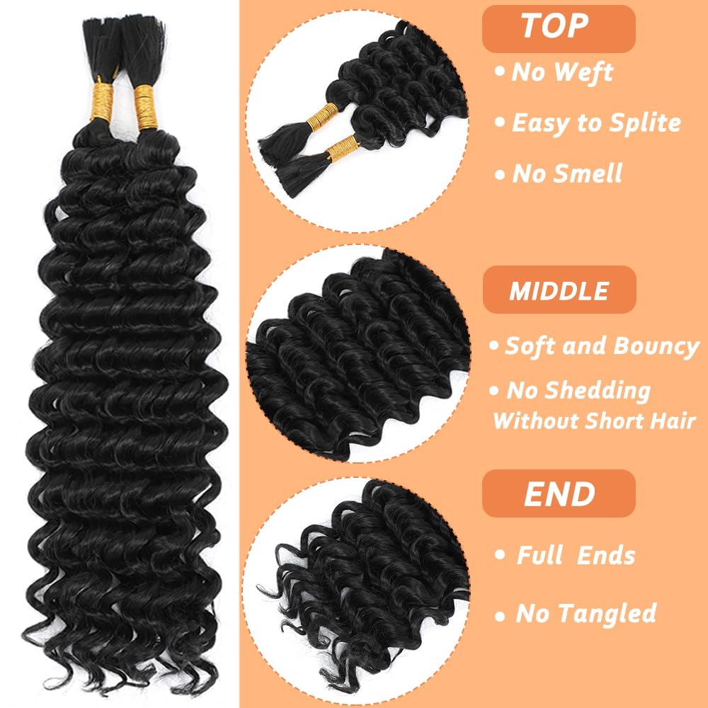 Jinhui wet-and-wavy braiding hair bulk 2pcs supports easy weaving and long-lasting style.