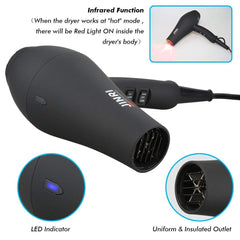 JINRI hair dryer diffuser attachment in use for curly hair styling.