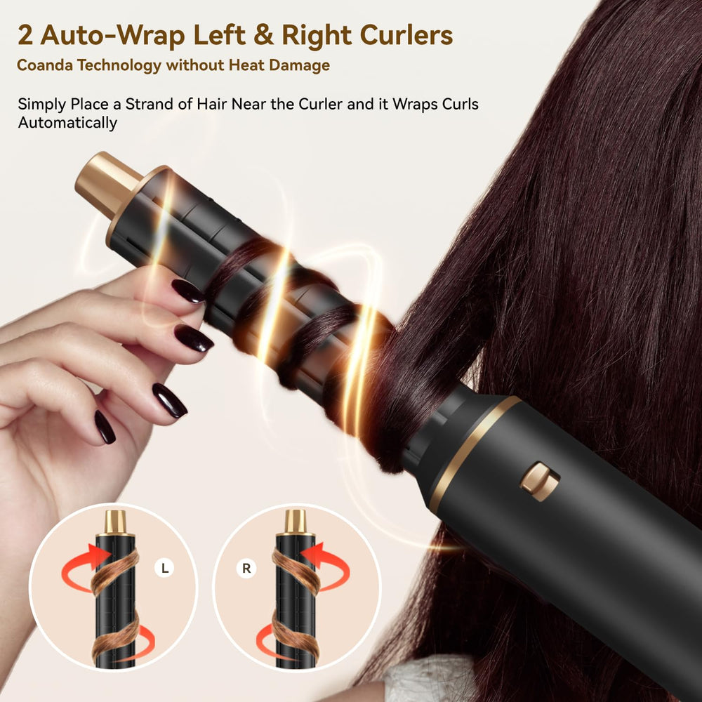JINYAWA 5-in-1 right curl attachment for quick salon-like waves.