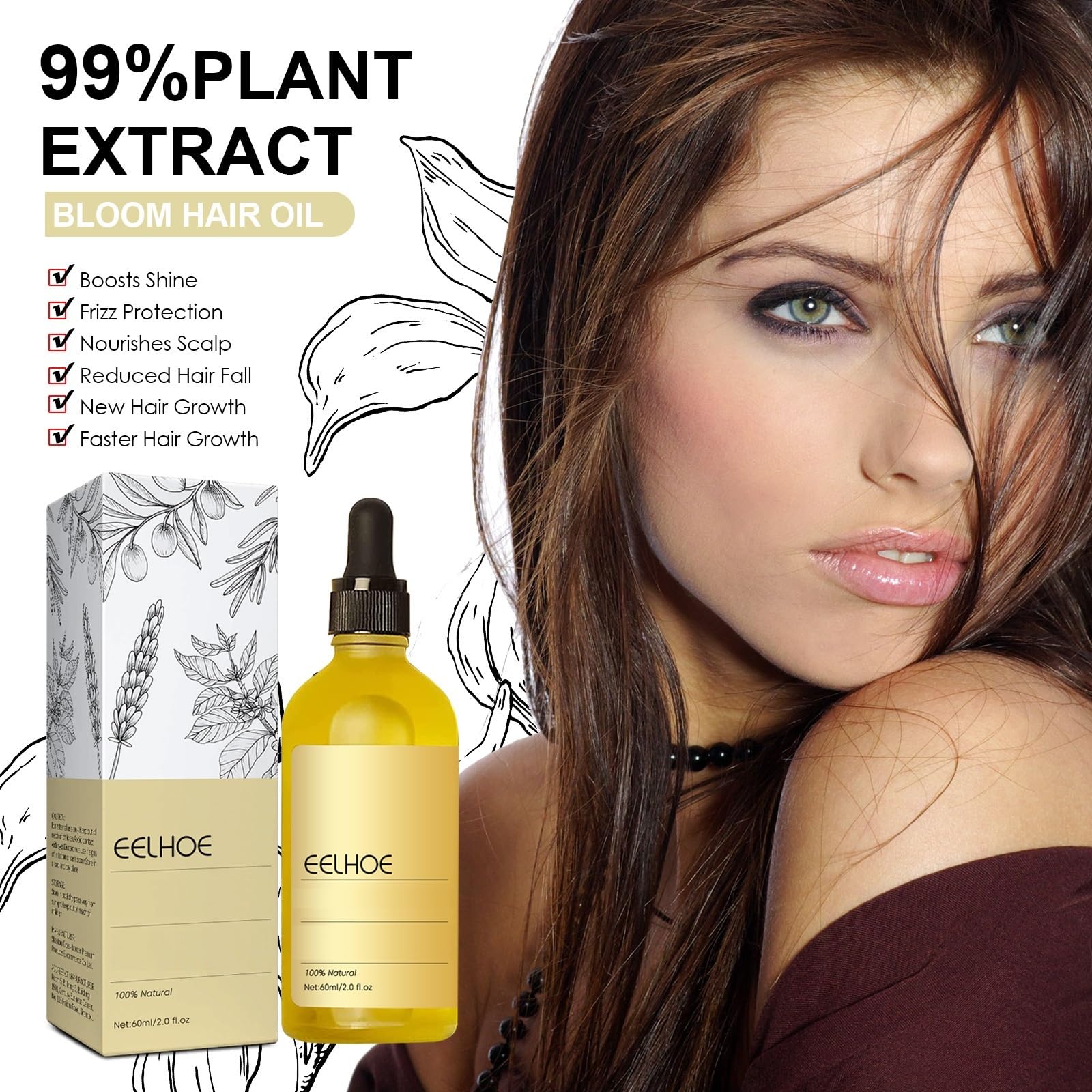 JISKG EELHOE application on scalp for nourishing use.