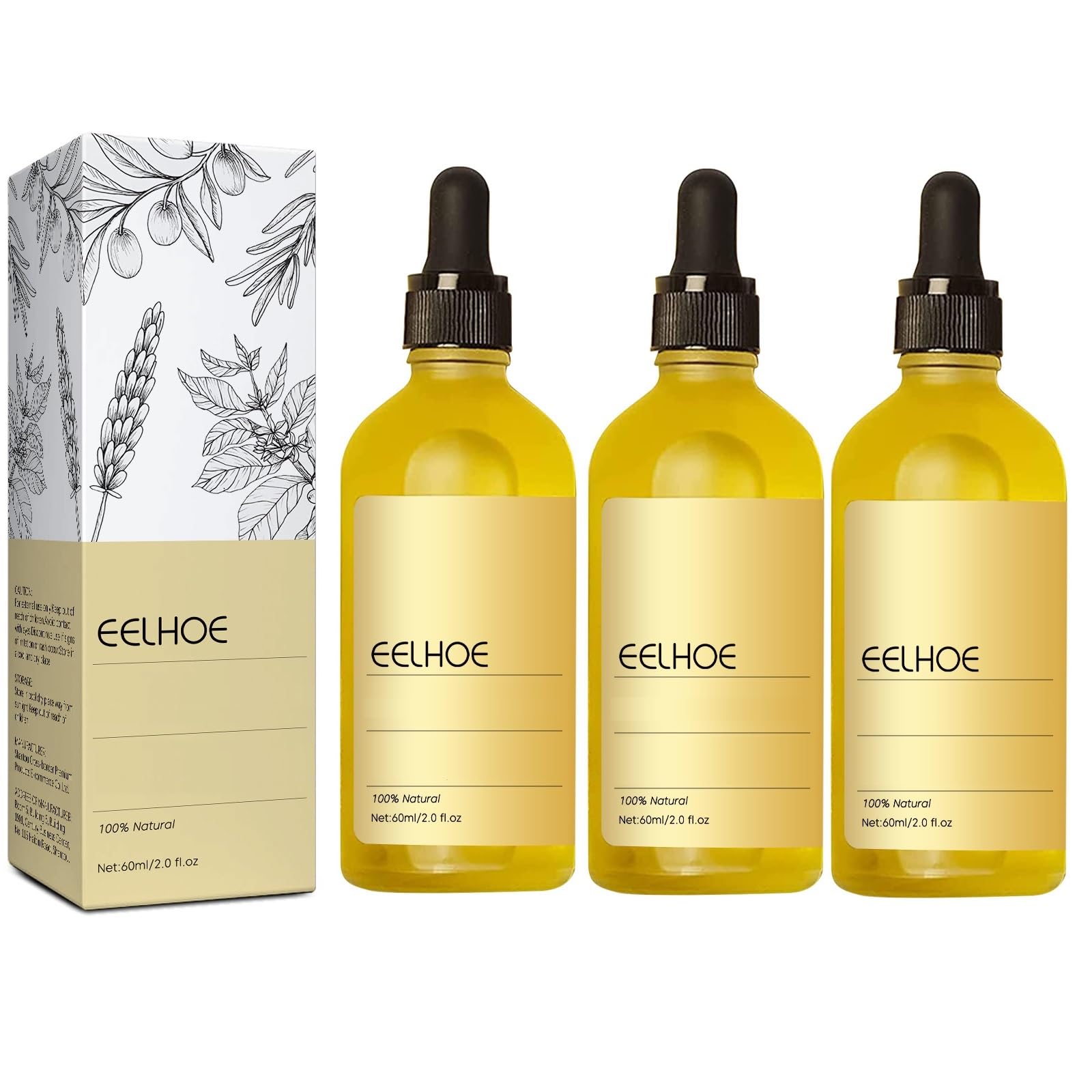 JISKG EELHOE rosemary hair oil bottle 180ml for scalp nourishment.