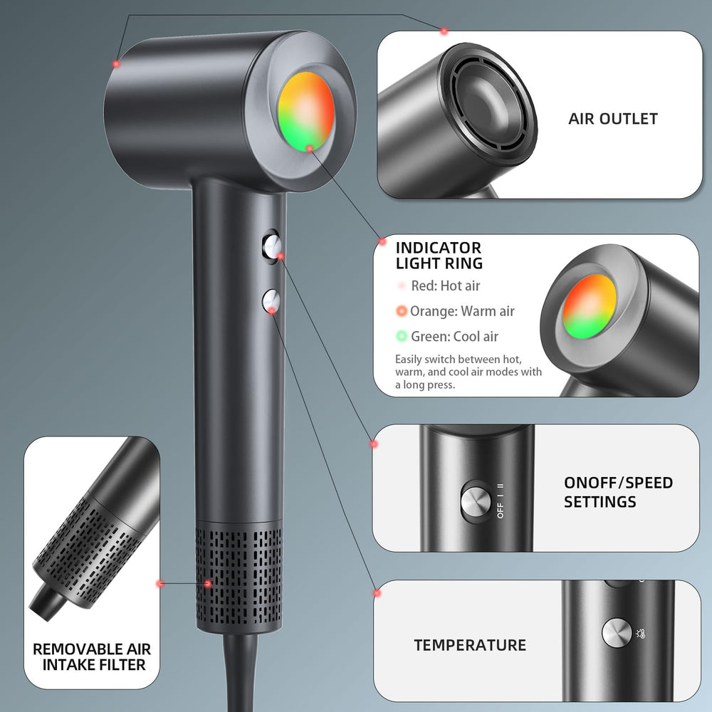 JITOOW diffuser attachment defines curls and adds volume for natural-looking bounce.