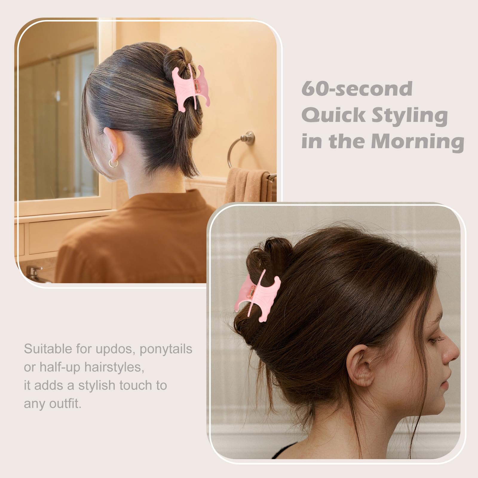 JITUIHOM medium clip secures buns and ponytails with strong hold.