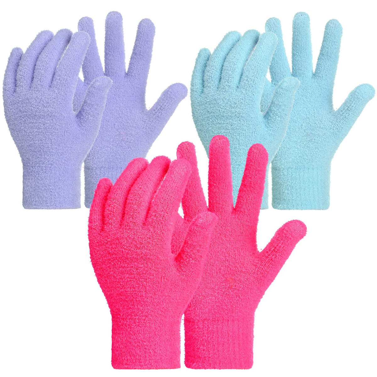 Jiuguva Aloe Gloves packaging with three color options for home use