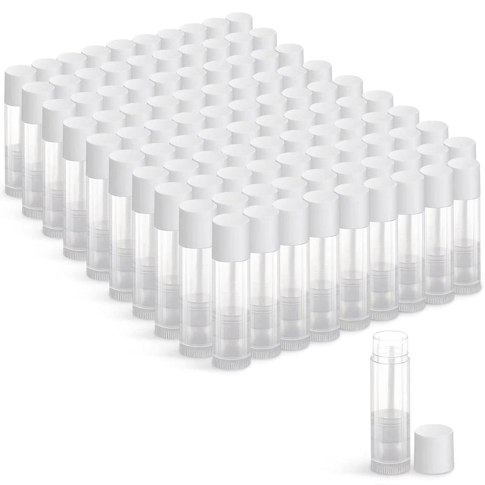 JIUZHU empty lip balm tubes 100 sets for easy DIY lip care projects.
