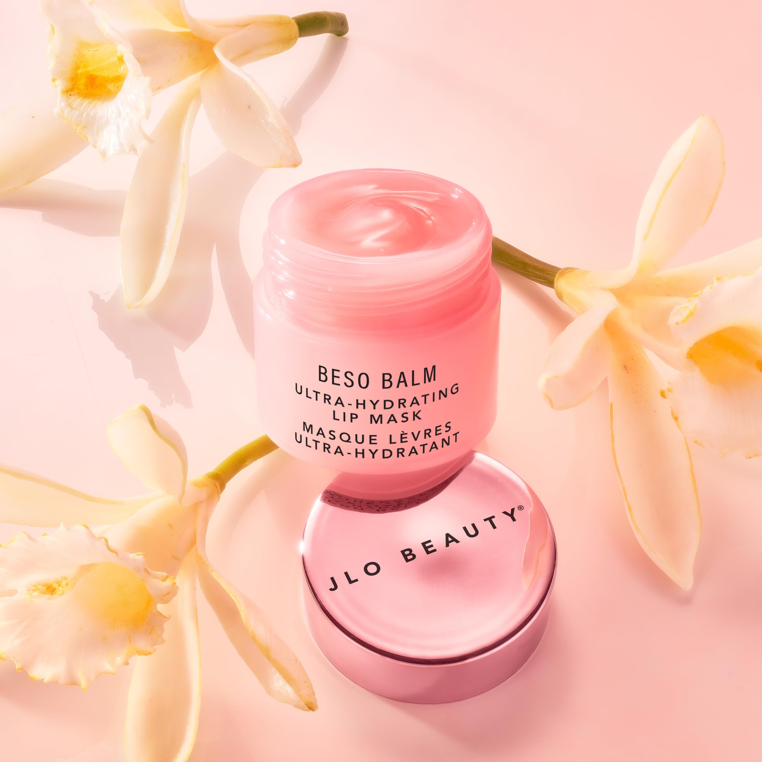 JLO BEAUTY Beso Balm Lip Mask applying with vanilla scent for indulgent care