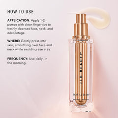 JLO Beauty Brightening Serum vitamin C and niacinamide closeup for even tone