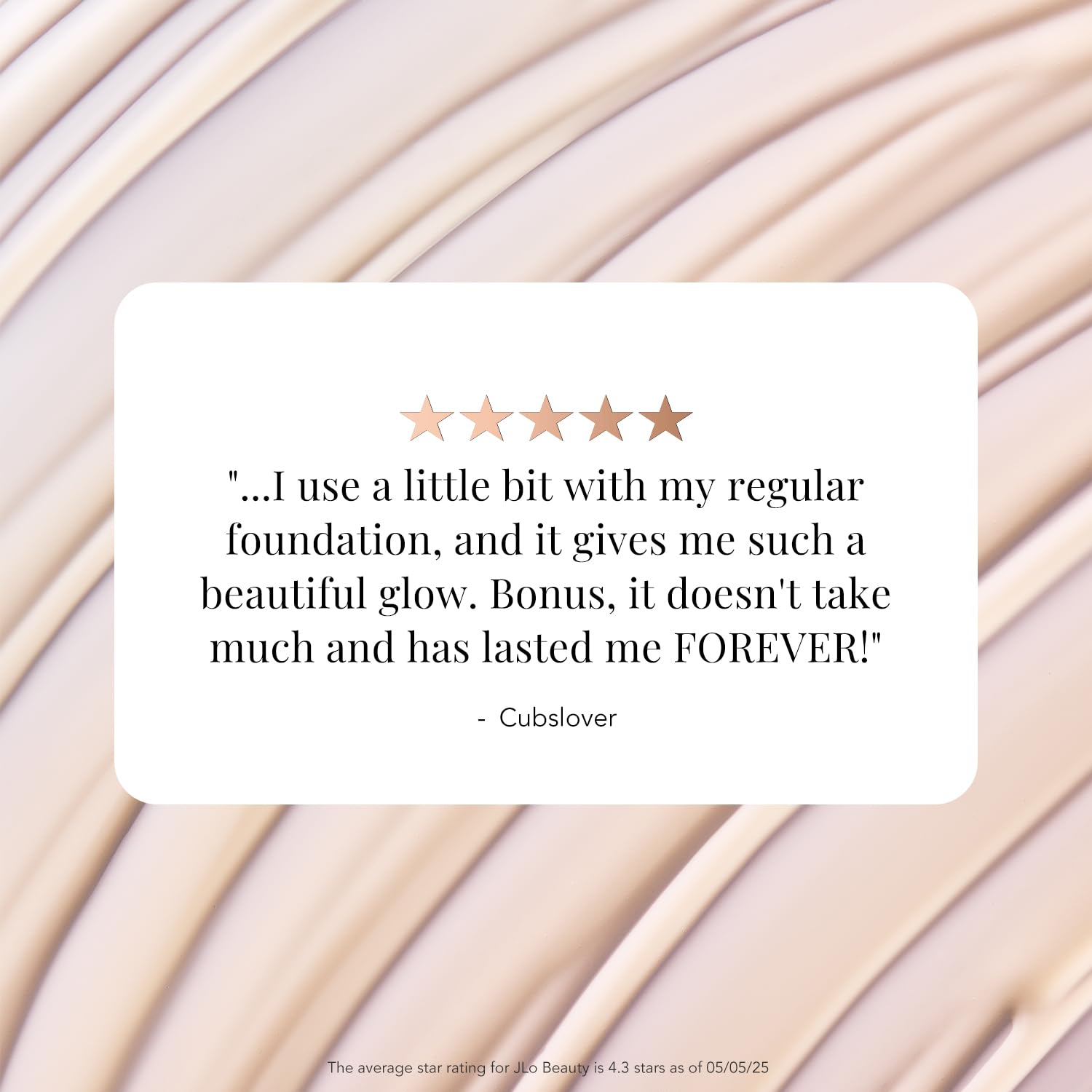 JLO Beauty Complexion Booster Pink Champagne shimmer on cheekbones and high points