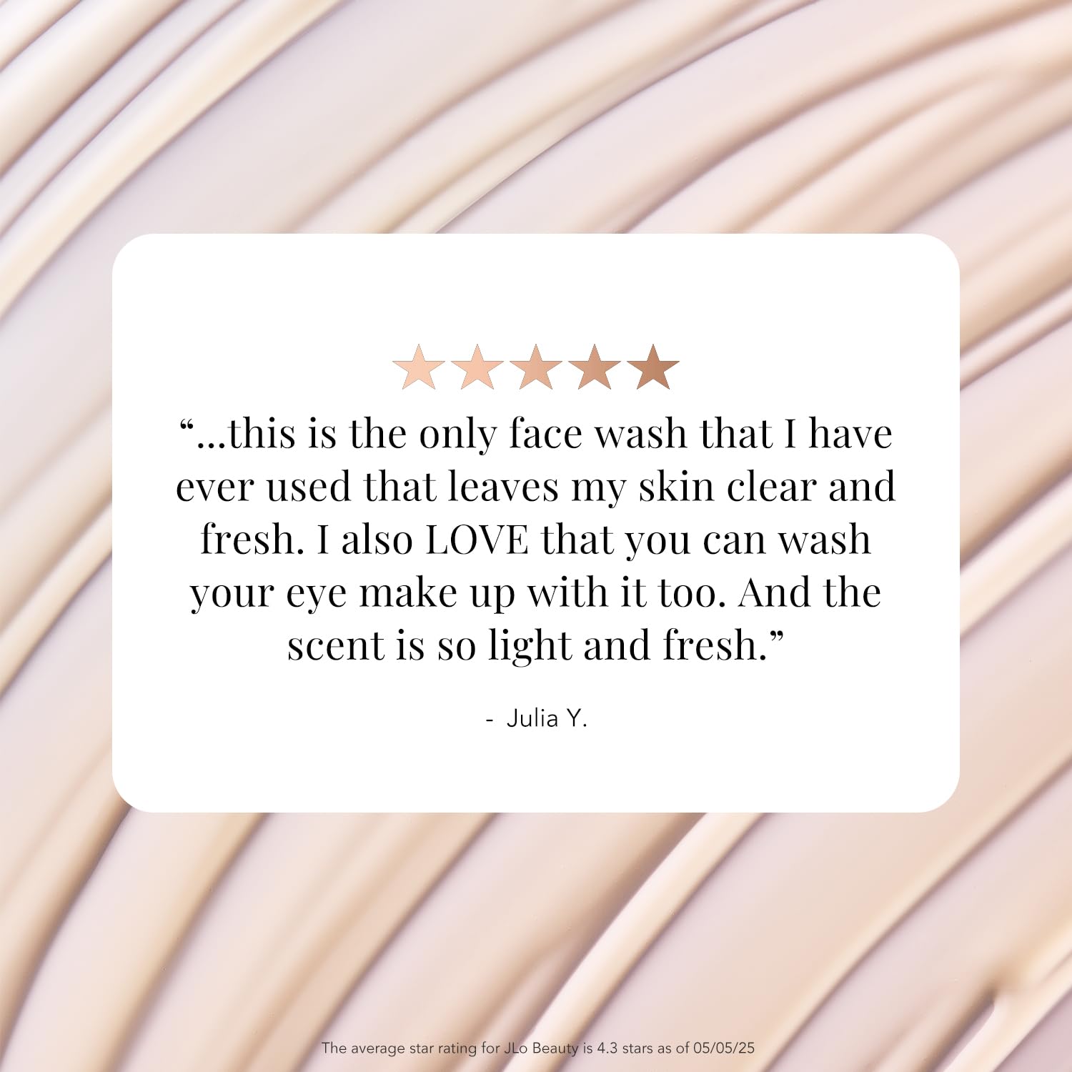 JLO Beauty massage motion on wet skin demonstrates gel-to-cream transformation