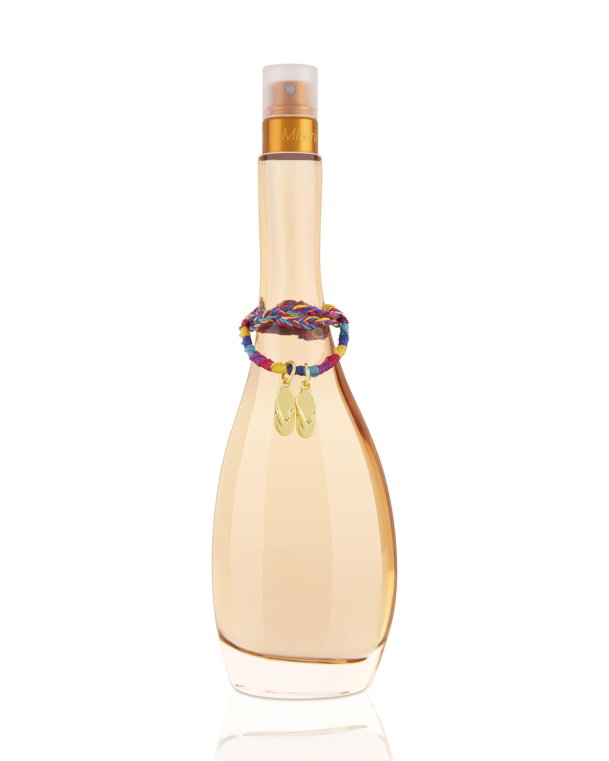 Jennifer Lopez Miami Glow bottle front view, ideal for everyday wear and fresh citrus mornings.