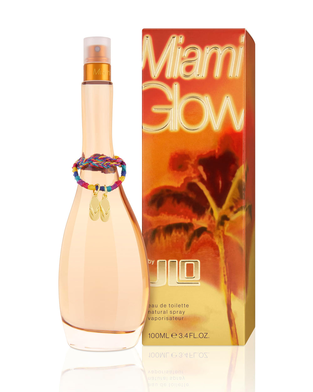 Jennifer Lopez Miami Glow top notes pink grapefruit and coconut water for a bright entrance.