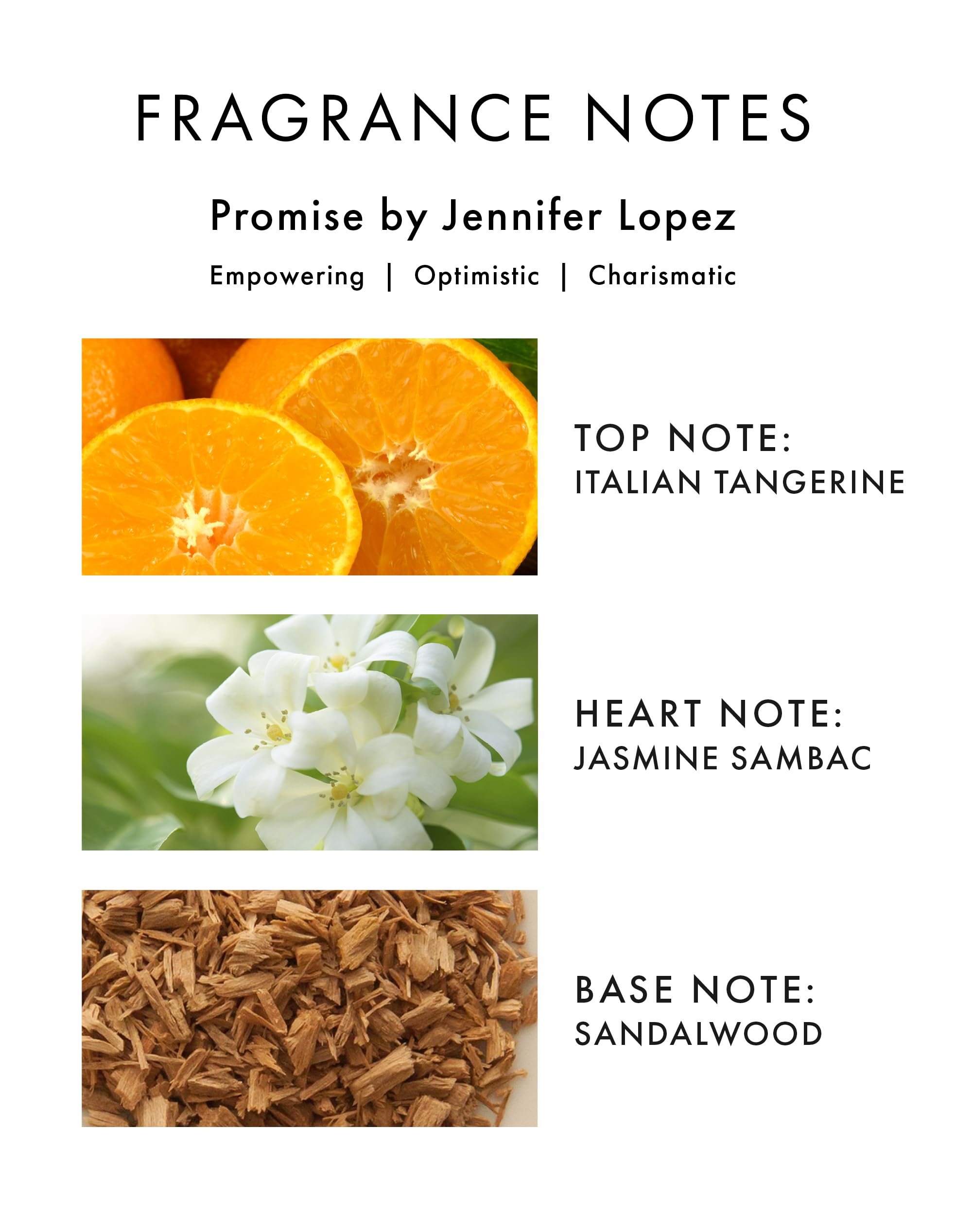 Jennifer Lopez Promise spray-dispense emphasizes easy application and long-lasting impression.