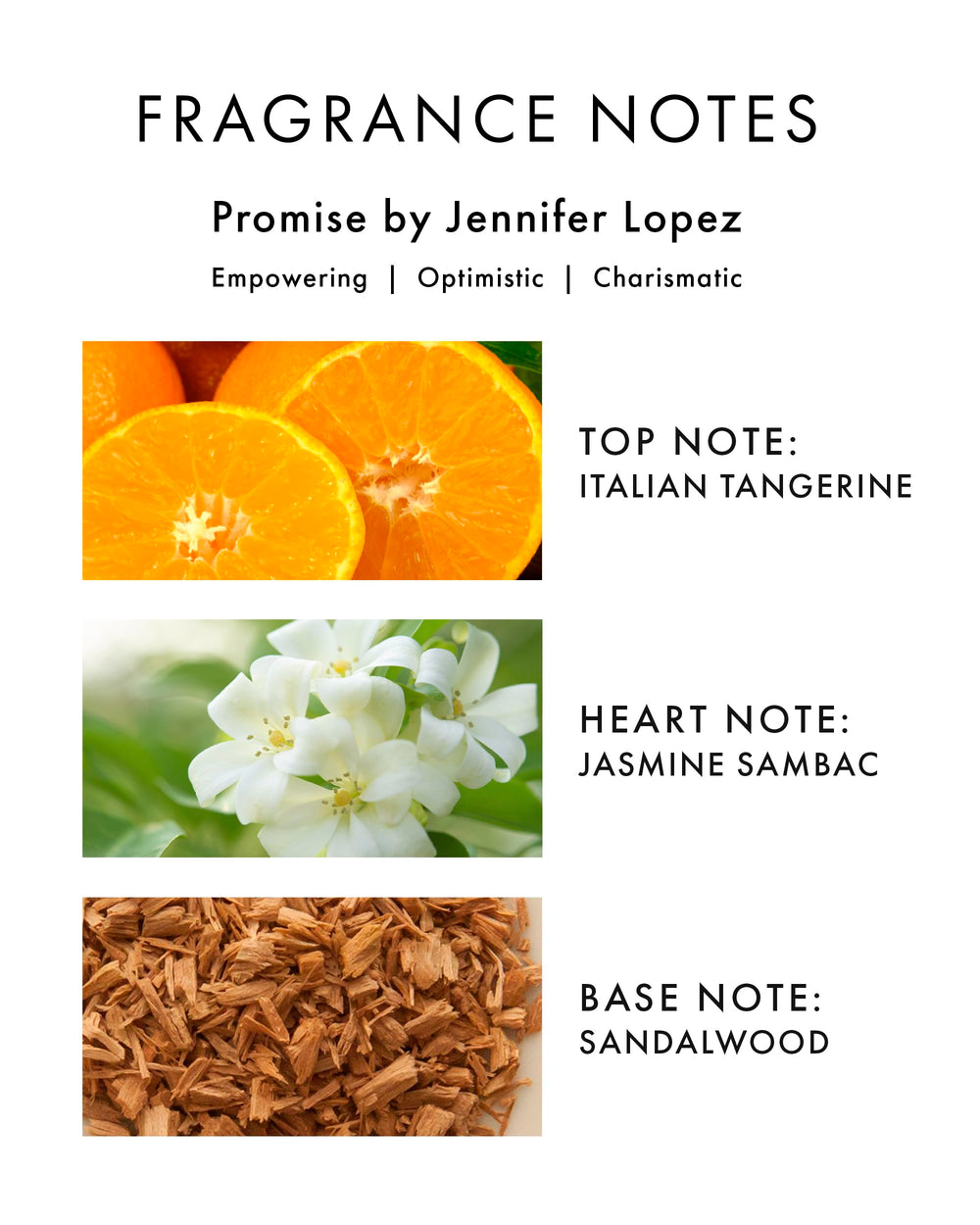 Jennifer Lopez Promise spray-dispense emphasizes easy application and long-lasting impression.
