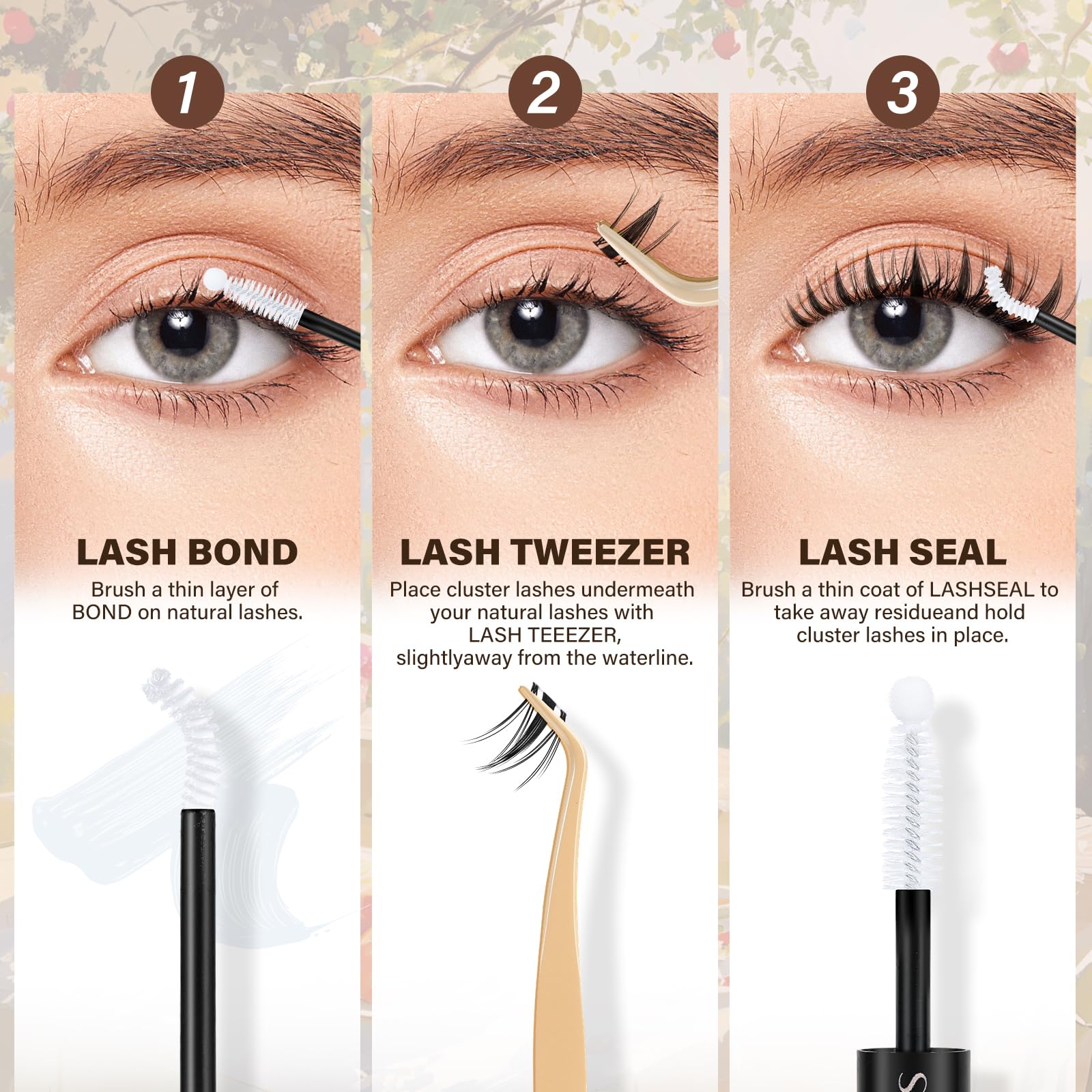 JMS&JMS Lash Bond and Seal included for secure, long-lasting wear.