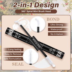 JMS&JMS Lash Clusters Kit velour lashes visible for natural wispy look.