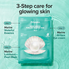 JMsolution Deep Sea Water splash captures marine energy for hydration and freshness.