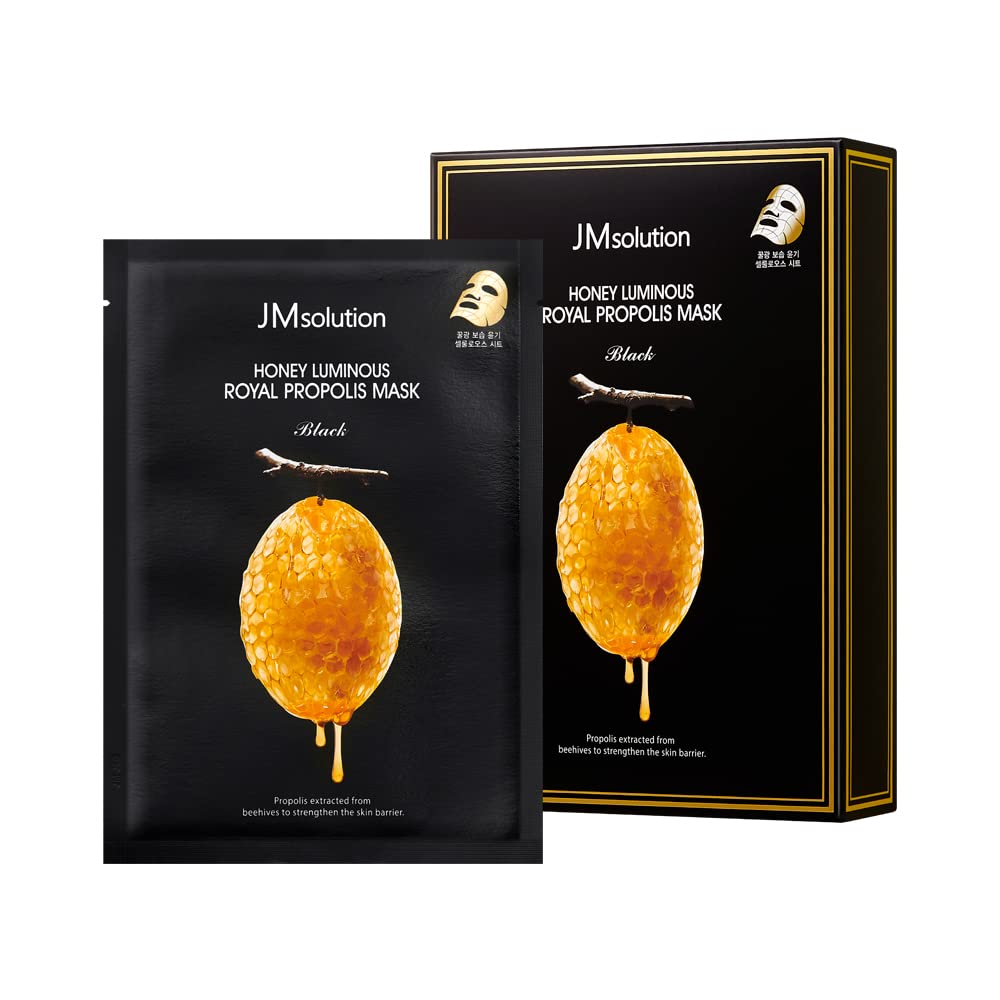 JMsolution Honey Royal Propolis Ampoule Mask pack shot highlighting rich moisturizing formula