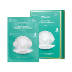 JMsolution Marine Luminous Pearl 3-Step Mask steps image showcases brightening and lightweight application.