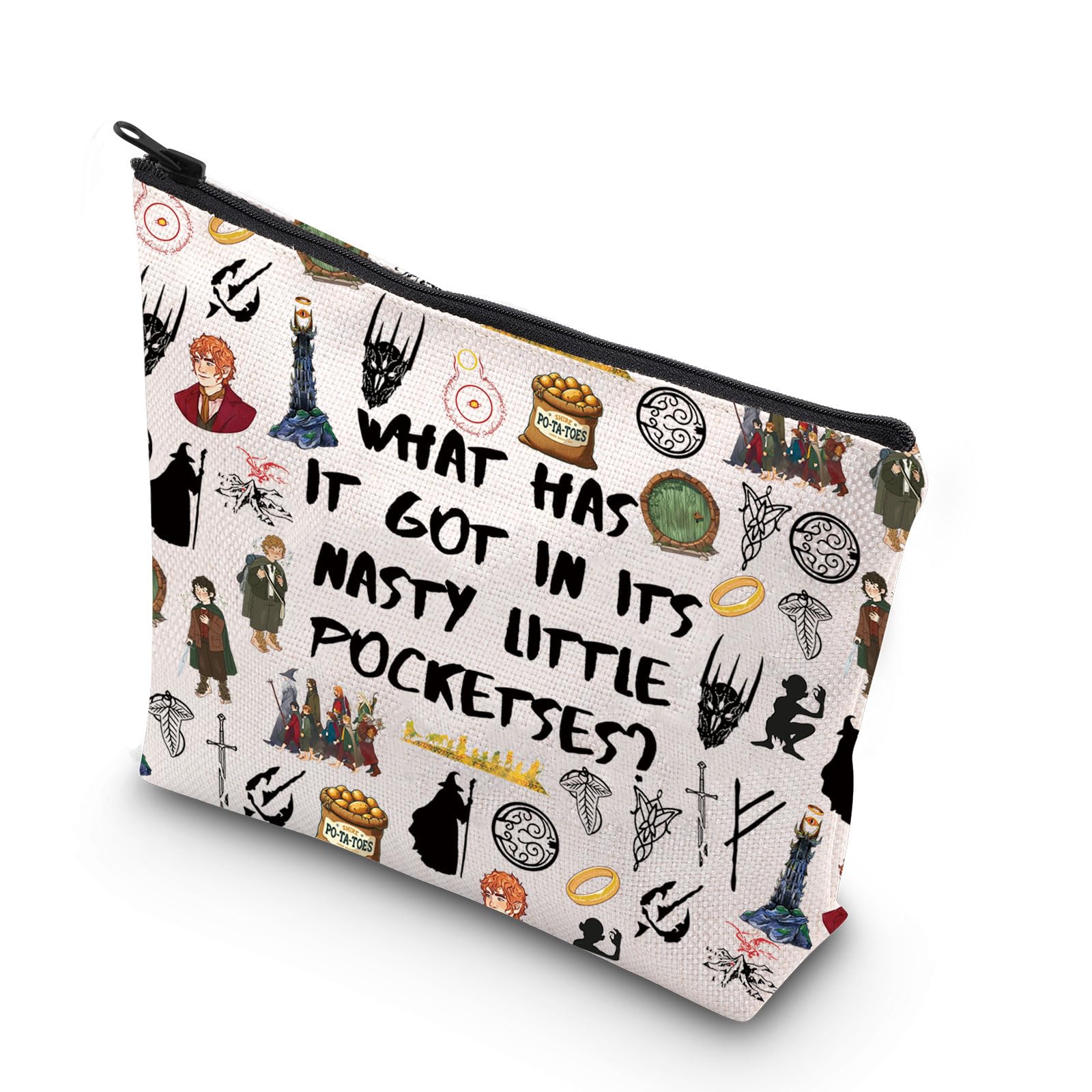 JNIAP Fantasy Movie Makeup Bag front view, compact travel-ready design for organizing cosmetics.