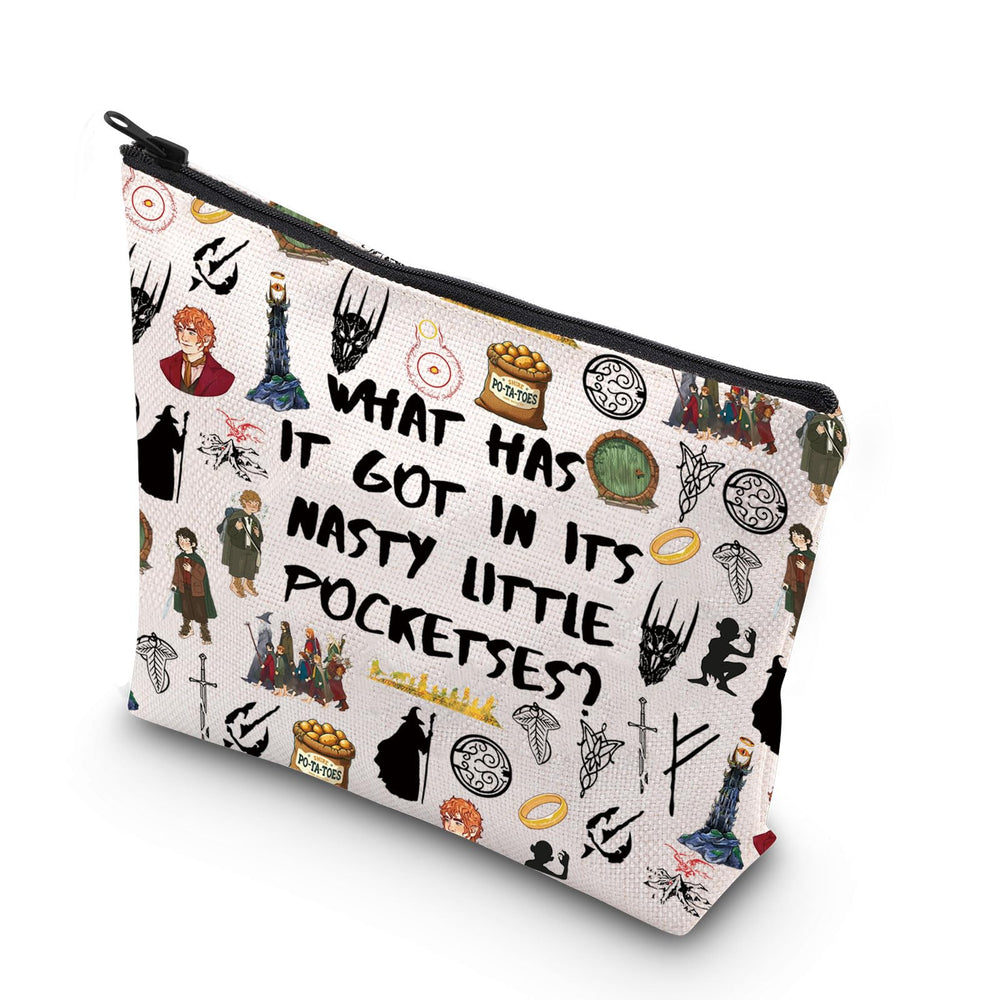 JNIAP Fantasy Movie Makeup Bag front view, compact travel-ready design for organizing cosmetics.