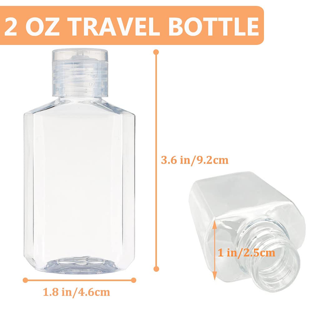 Jnnzzggu clear travel bottles stacked for easy organization and quick ID.