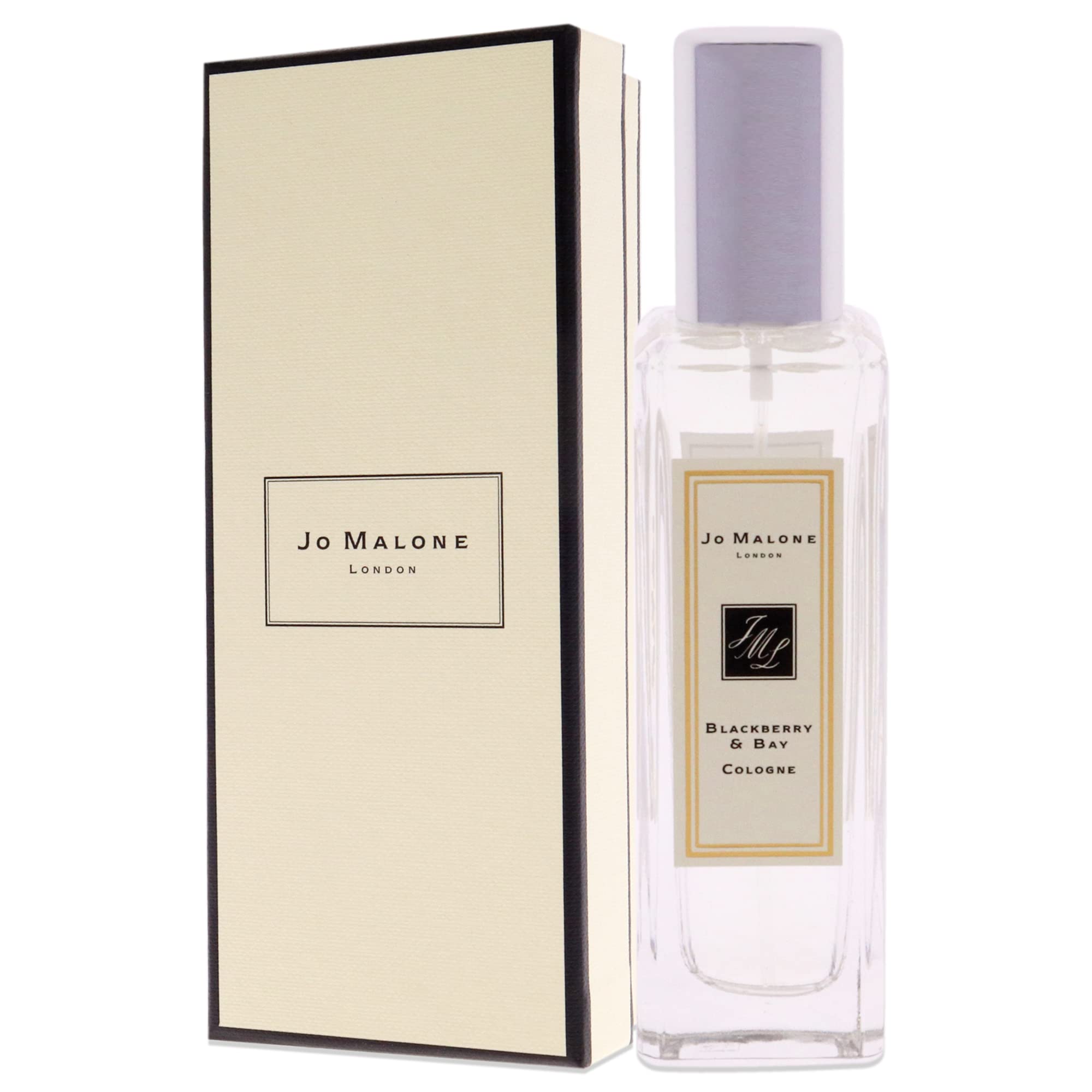 Jo Malone Blackberry & Bay cedarwood base highlights warm, woody finish and lasting impression.