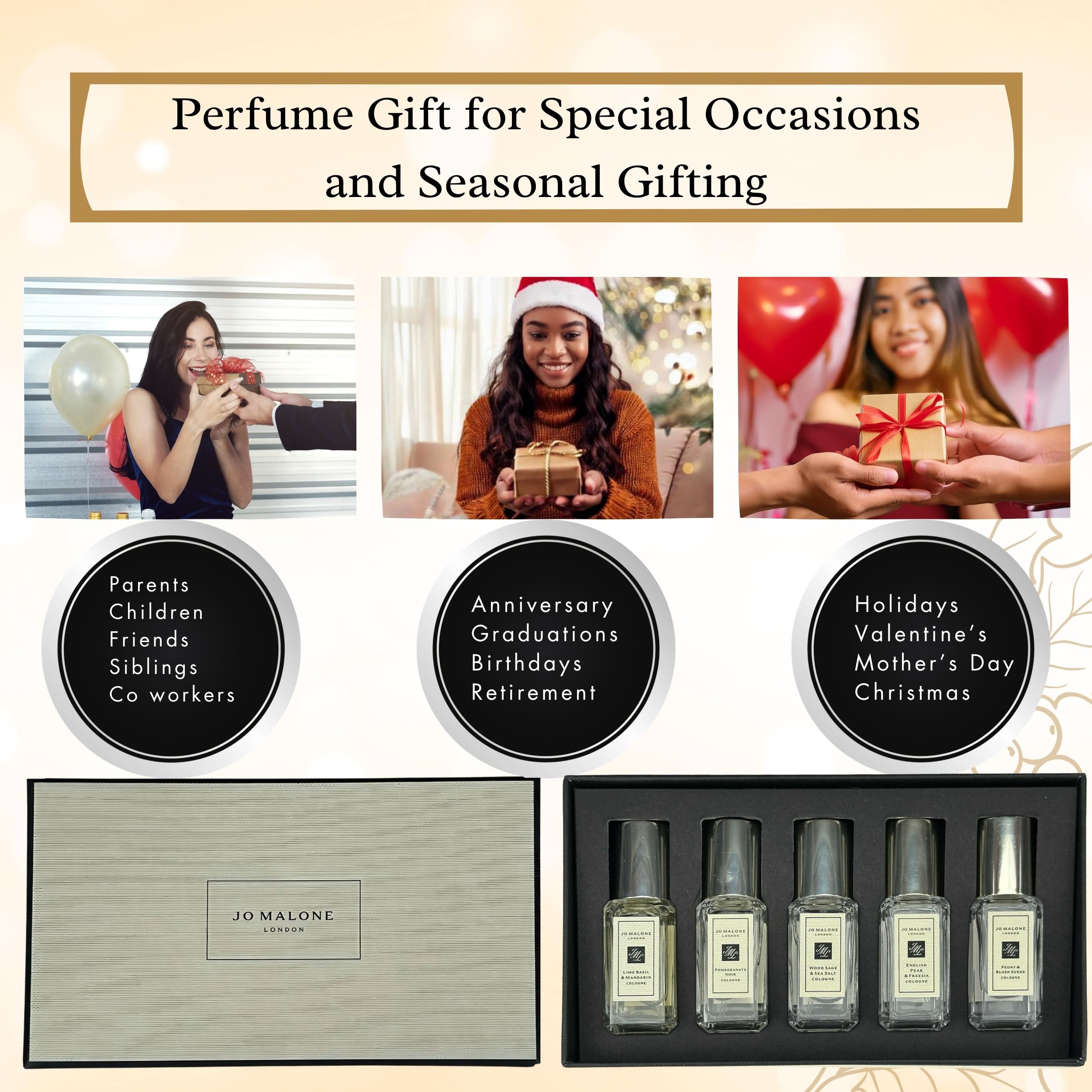 Jo Malone gift-ready set image with sleek packaging for gifting or travel presentation