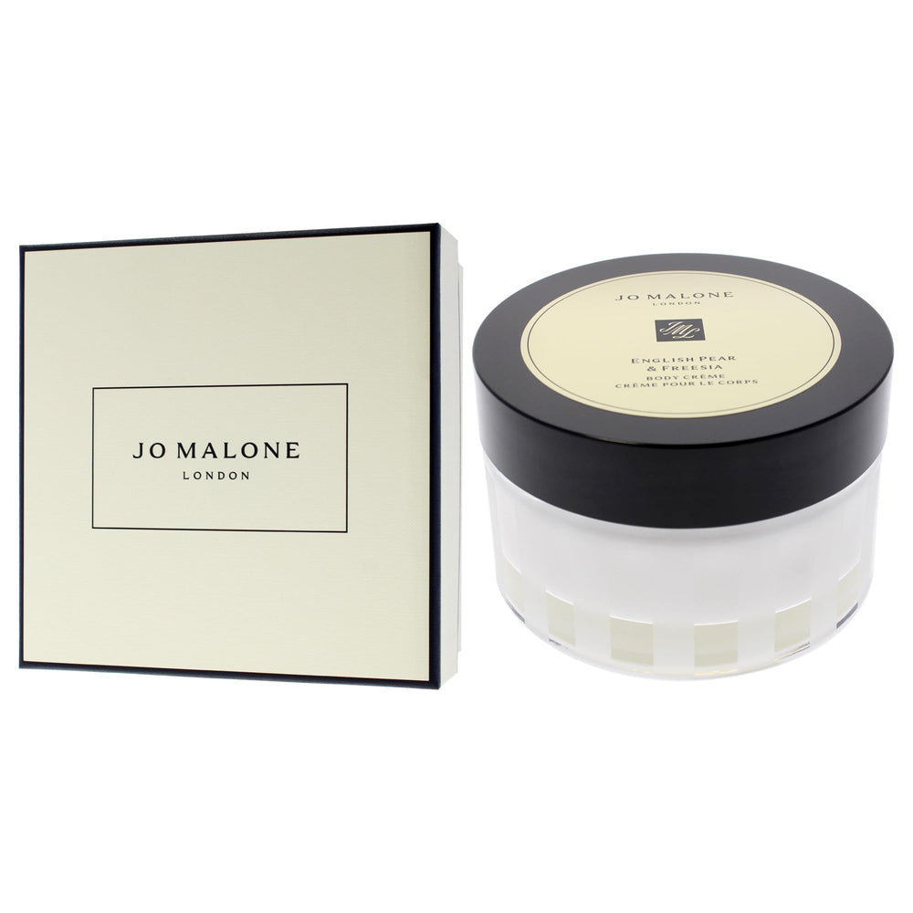 Jo Malone English Pear & Freesia cream swirl shows luxurious, hydrating consistency