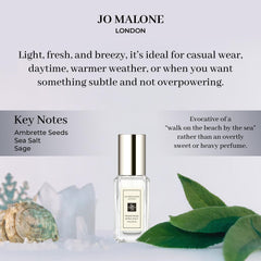 Jo Malone Wood Sage and Sea Salt scent-notes highlight bergamot and driftwood nuance.