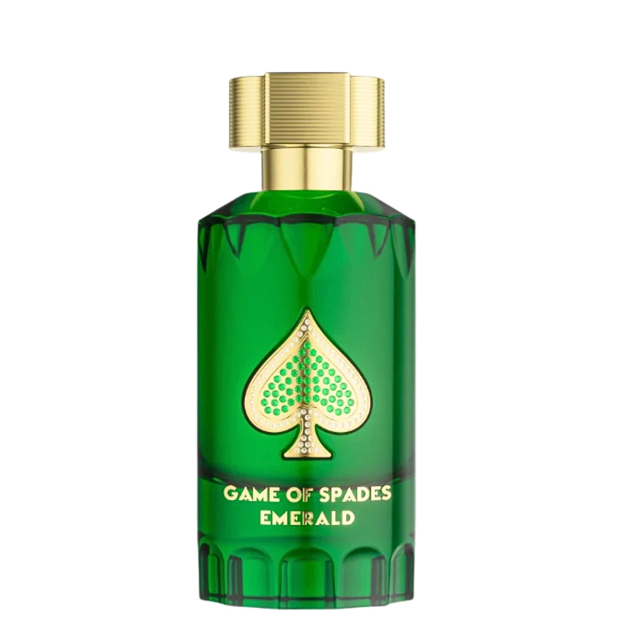 Jo Milano Game of Spades Emerald close-up cap, luxe packaging ideal for gifting or upscale rituals.