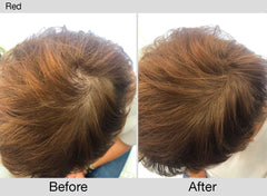 Joan Rivers Great Hair Day powder in use to cover thinning areas