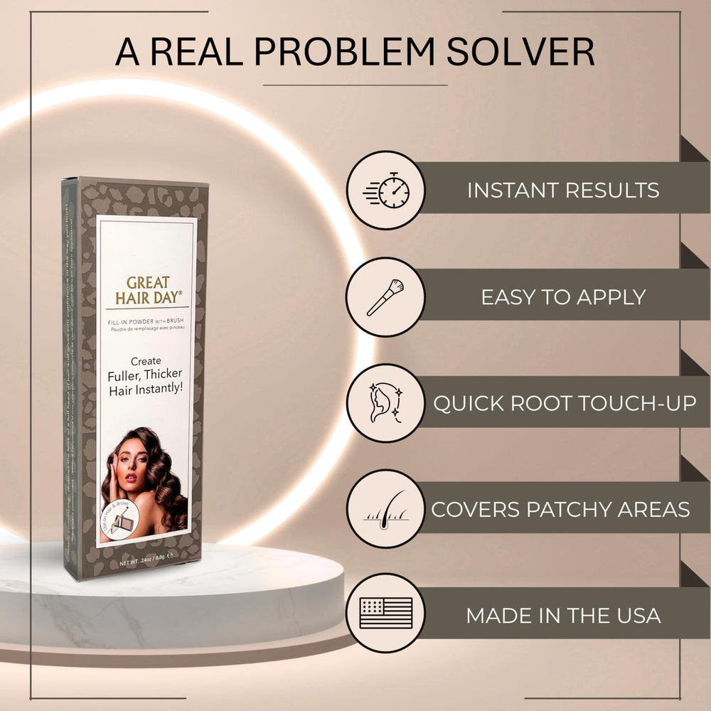 Joan Rivers Great Hair Day pillow-proof powder on a pillow surface example.