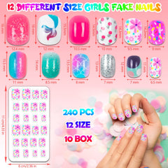 JOAOYO pre-glued kids nails for quick, tool-free application and clean nail art.