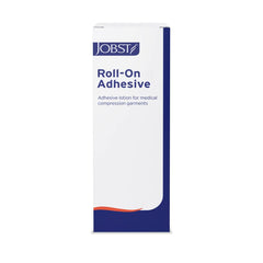 JOBST Roll-On Adhesive application on arm shows skin-friendly, dye-free fixation for compression garments.