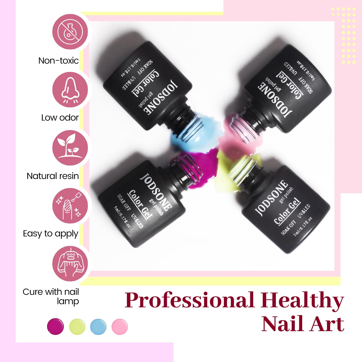 JODSONE 20 coloured gels for DIY nail art variety