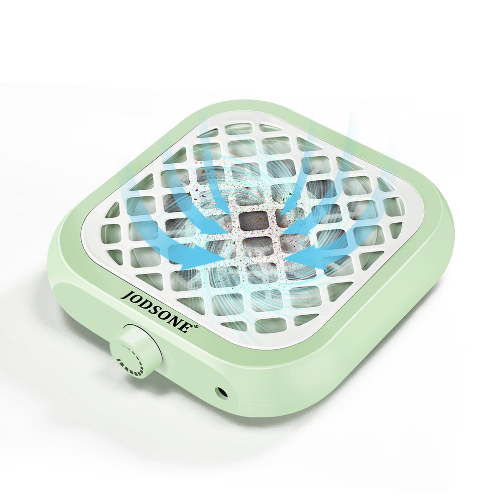 JODSONE 6000RPM mini nail dust collector, front view, strong suction for clean manicures.