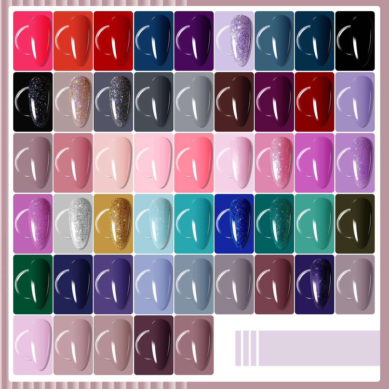 JODSONE base-coat-top-coat-bottles arranged for easy at-home polish.