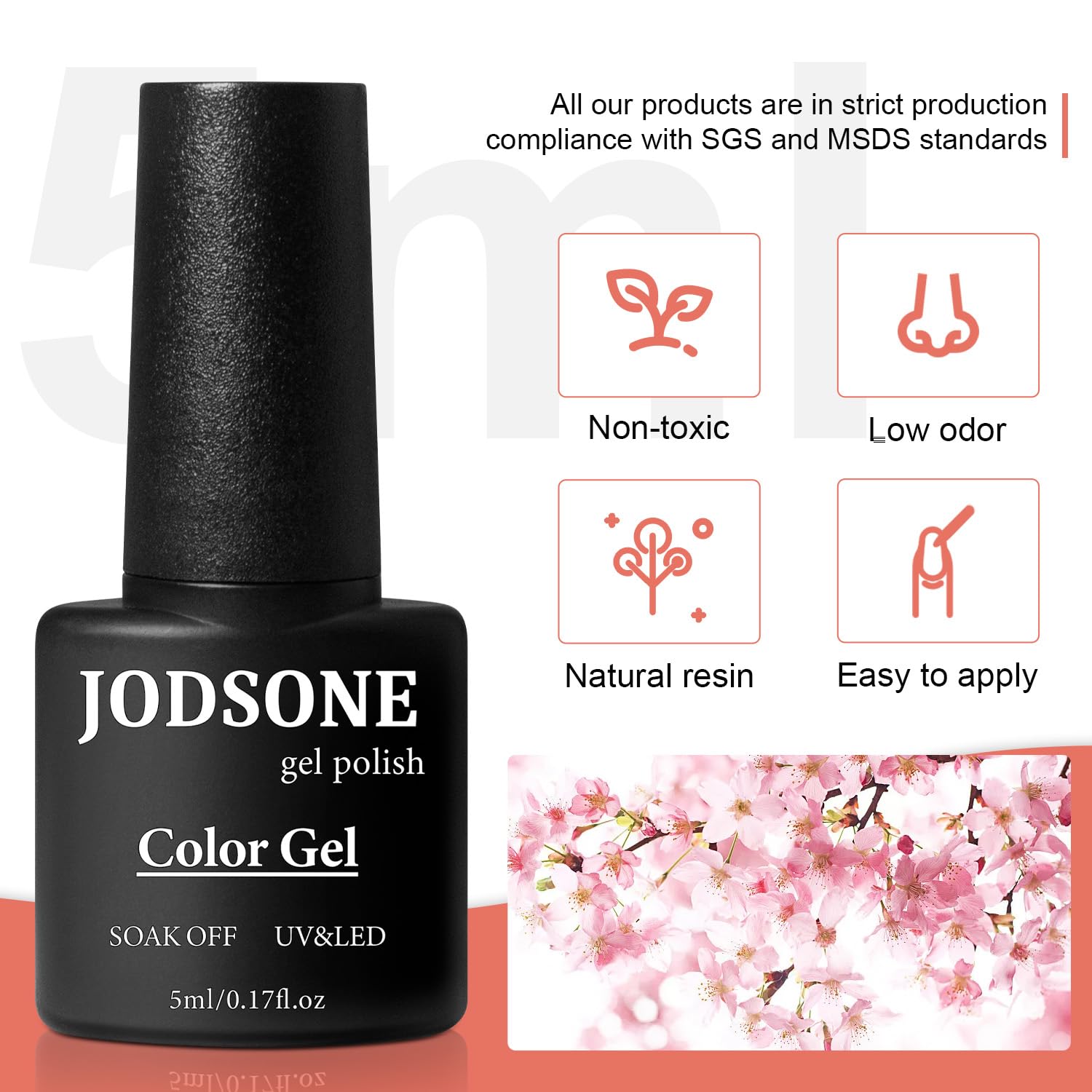 JODSONE base coat and top coat deliver durable, glossy finishes.