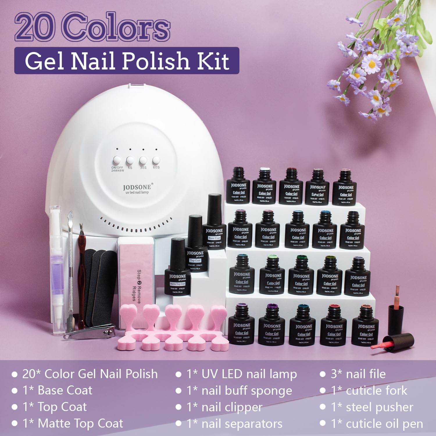 JODSONE base and top coats create smooth, glossy or matte finishes.