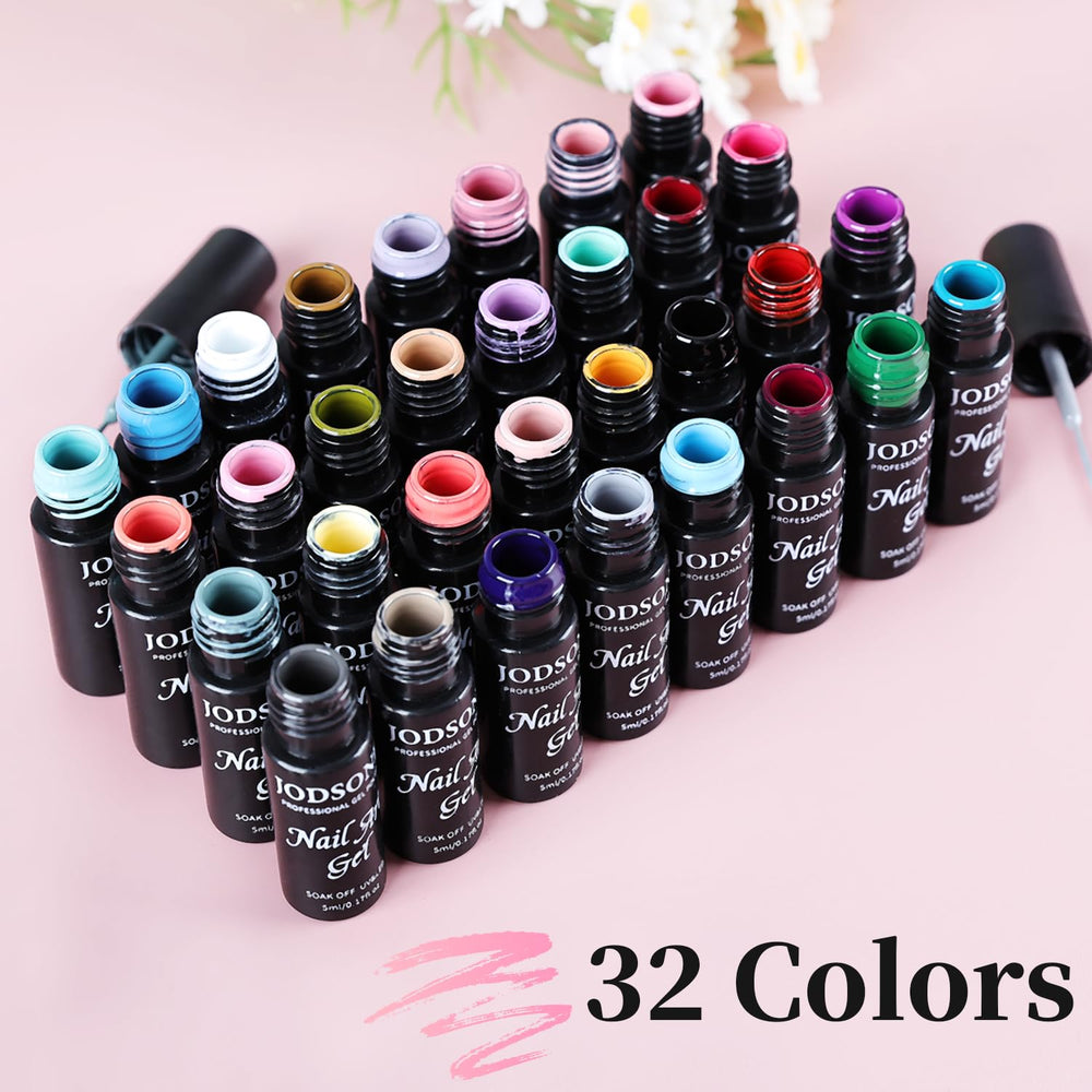 JODSONE gel art liner pink pigments with thin brush for playful designs.