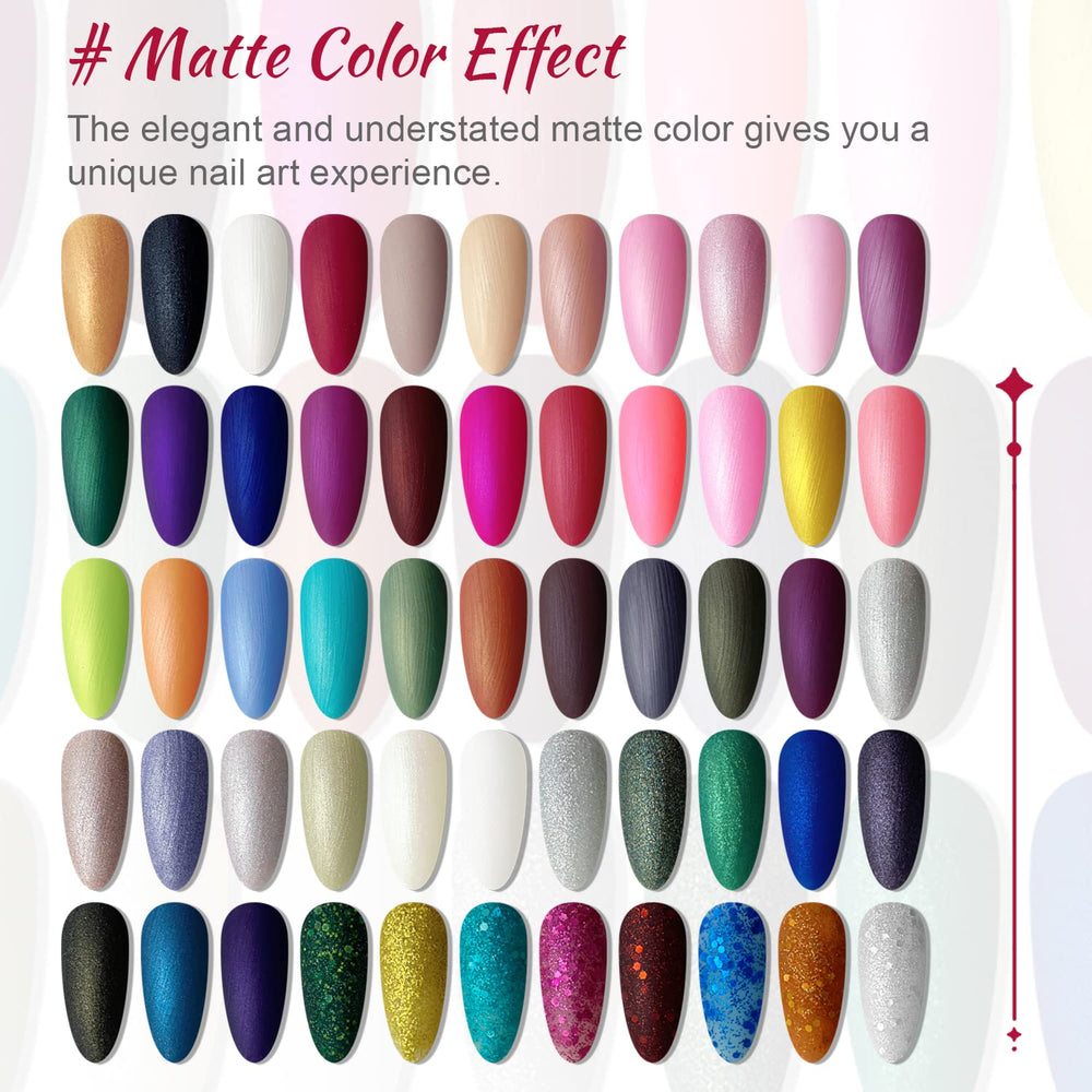 JODSONE-gel-nail-polish-collection-display highlights glitter hues and versatility
