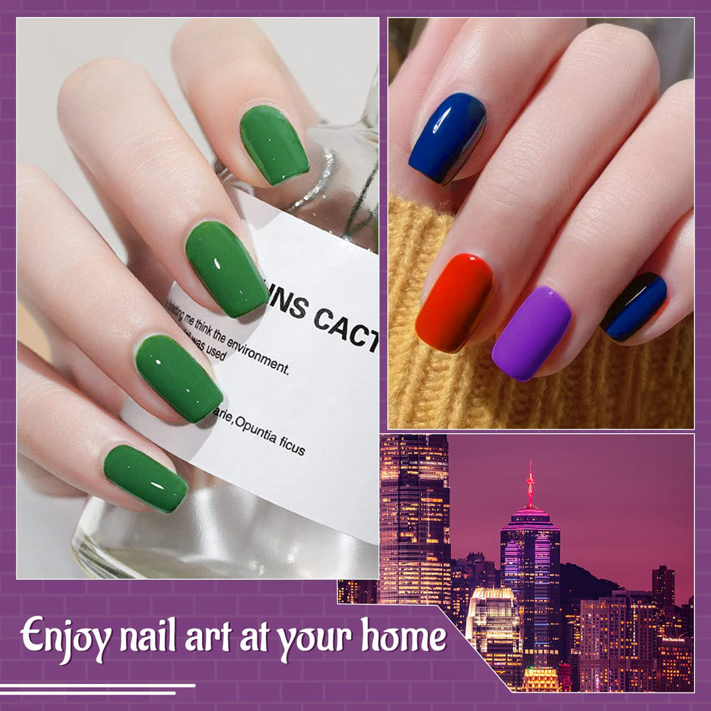 JODSONE gel nail polish kit 60 pcs smart-nail-lamp demonstrates auto-on and multi-mode curing.