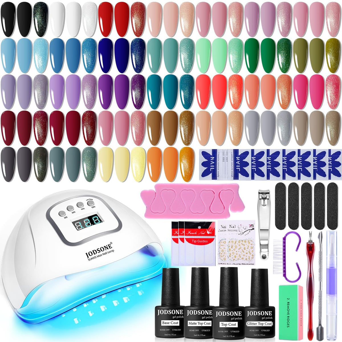 JODSONE gel nail polish kit front view for easy at-home manicures